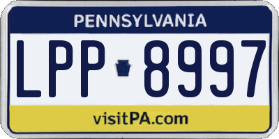 PA license plate LPP8997