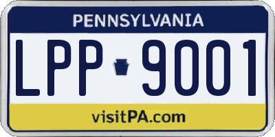 PA license plate LPP9001