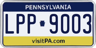 PA license plate LPP9003