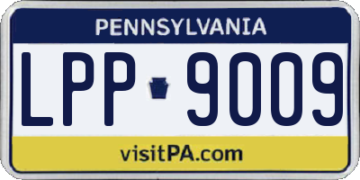 PA license plate LPP9009