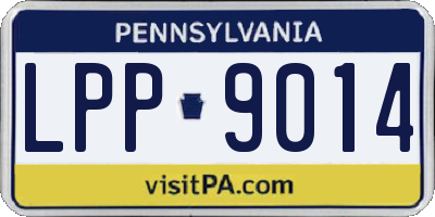 PA license plate LPP9014