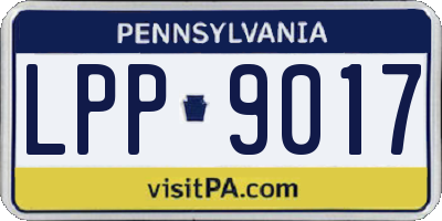 PA license plate LPP9017