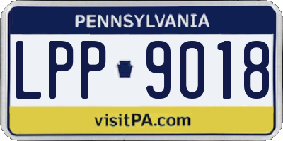 PA license plate LPP9018