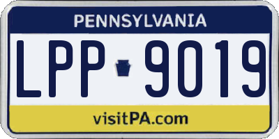 PA license plate LPP9019