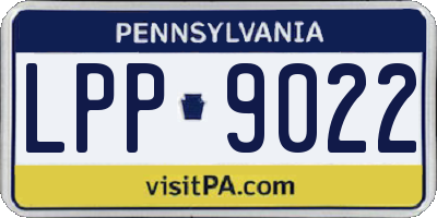PA license plate LPP9022
