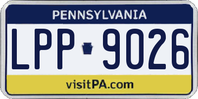 PA license plate LPP9026