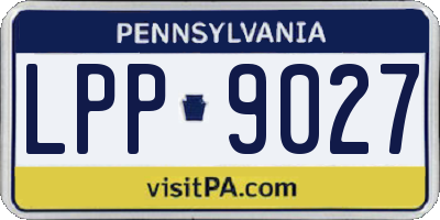 PA license plate LPP9027