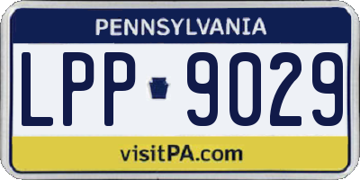 PA license plate LPP9029