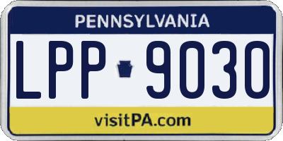 PA license plate LPP9030