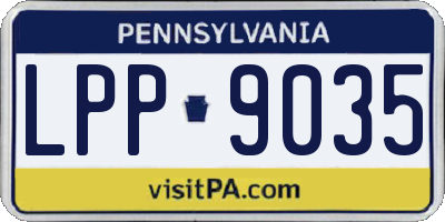 PA license plate LPP9035