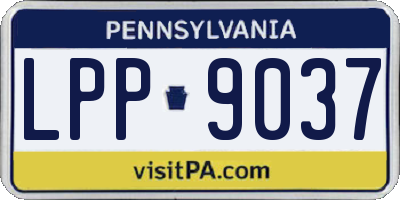 PA license plate LPP9037