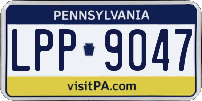 PA license plate LPP9047