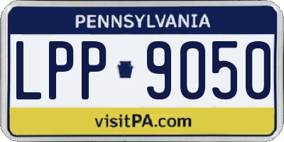 PA license plate LPP9050