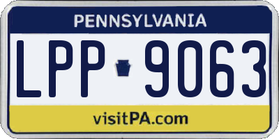 PA license plate LPP9063