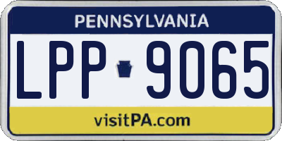 PA license plate LPP9065