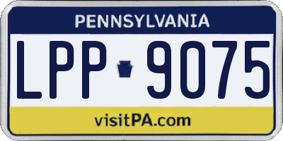 PA license plate LPP9075