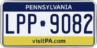 PA license plate LPP9082