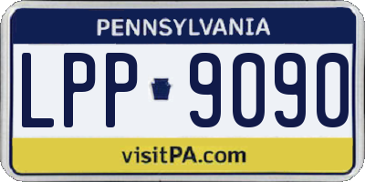 PA license plate LPP9090