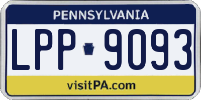 PA license plate LPP9093