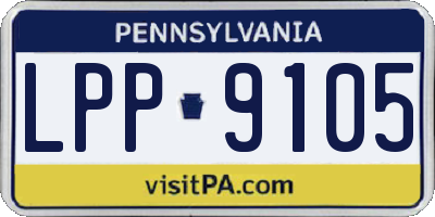 PA license plate LPP9105