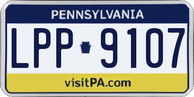 PA license plate LPP9107