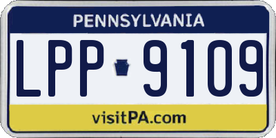 PA license plate LPP9109