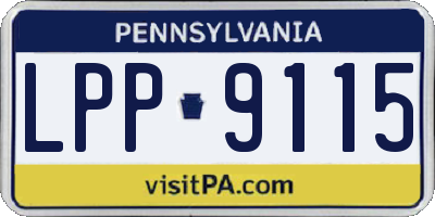 PA license plate LPP9115