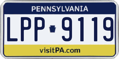 PA license plate LPP9119