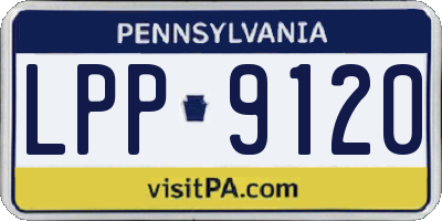 PA license plate LPP9120