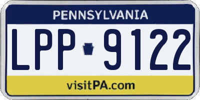 PA license plate LPP9122