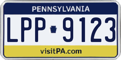 PA license plate LPP9123