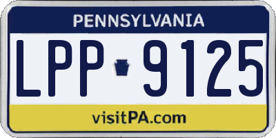 PA license plate LPP9125