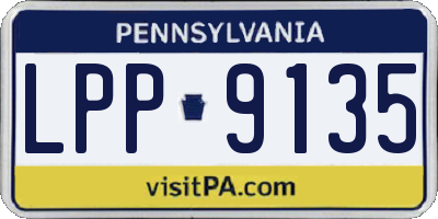 PA license plate LPP9135