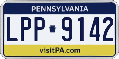 PA license plate LPP9142