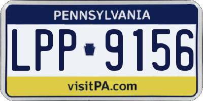 PA license plate LPP9156