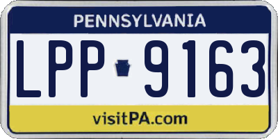 PA license plate LPP9163