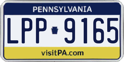 PA license plate LPP9165