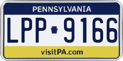PA license plate LPP9166