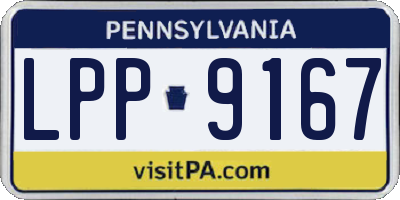 PA license plate LPP9167