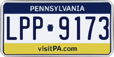 PA license plate LPP9173
