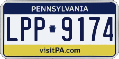 PA license plate LPP9174