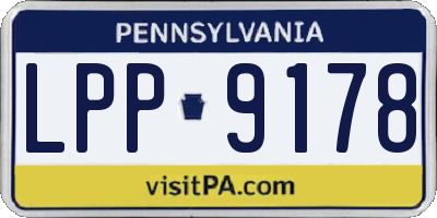 PA license plate LPP9178