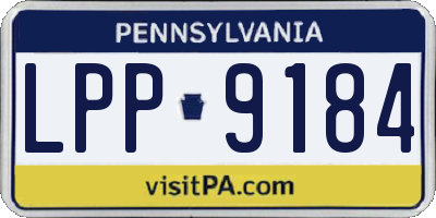 PA license plate LPP9184