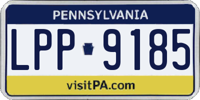 PA license plate LPP9185
