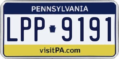 PA license plate LPP9191