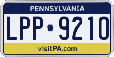 PA license plate LPP9210