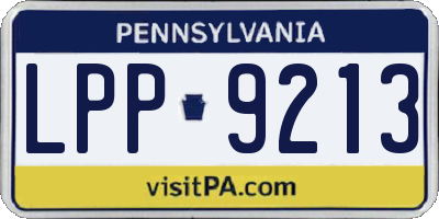 PA license plate LPP9213
