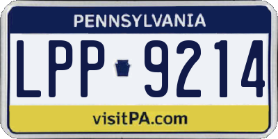 PA license plate LPP9214