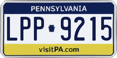 PA license plate LPP9215