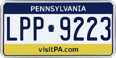 PA license plate LPP9223